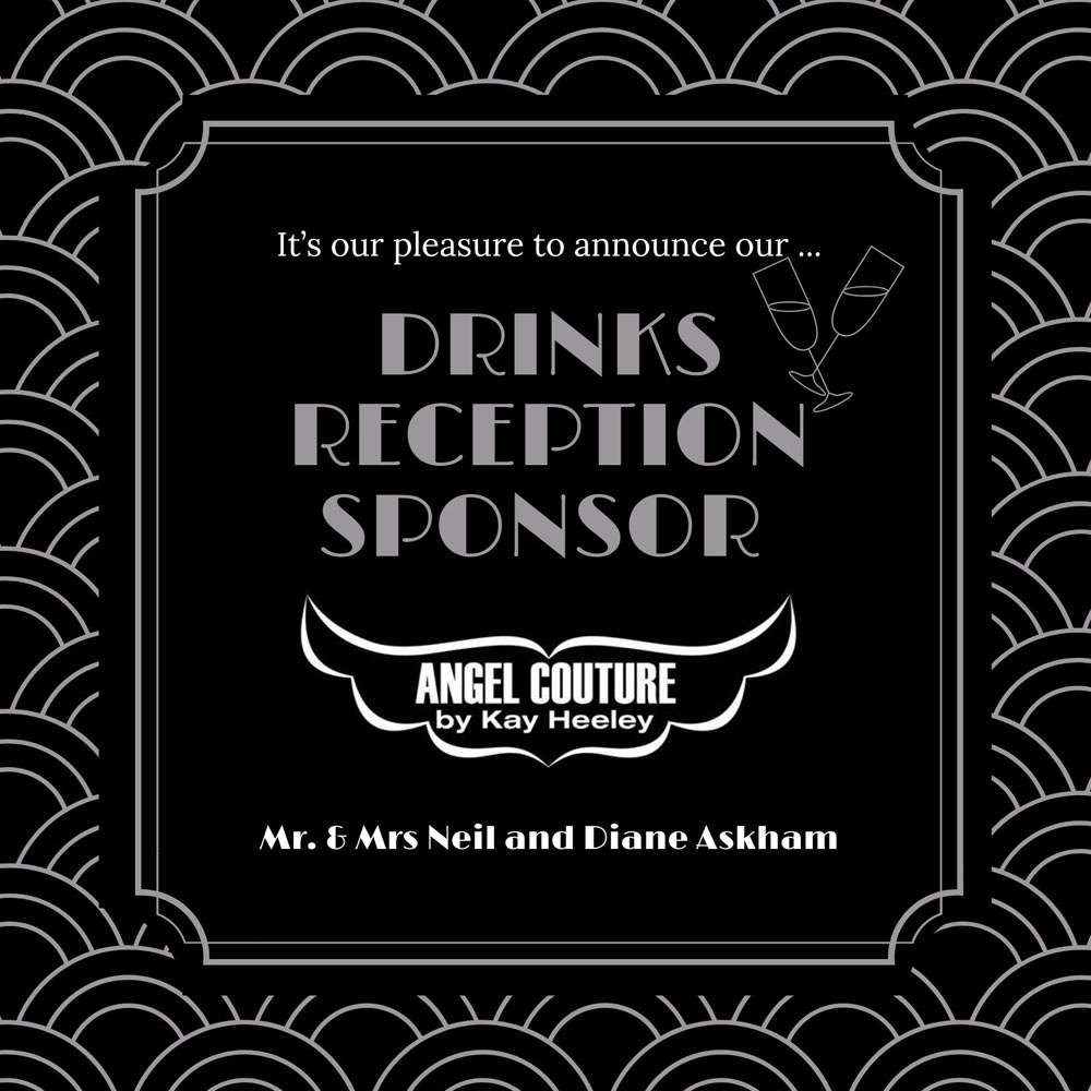 An image announcing the sponsor for the drinks for the gala.